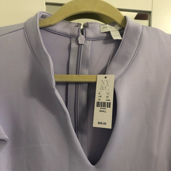 NY&Co Lilac Dress with ruffled sleeves - Picture 3 of 4